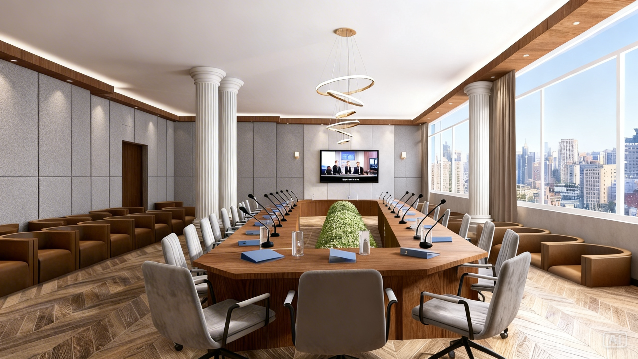 Conference room turnkey - sound, video, VCS and management
