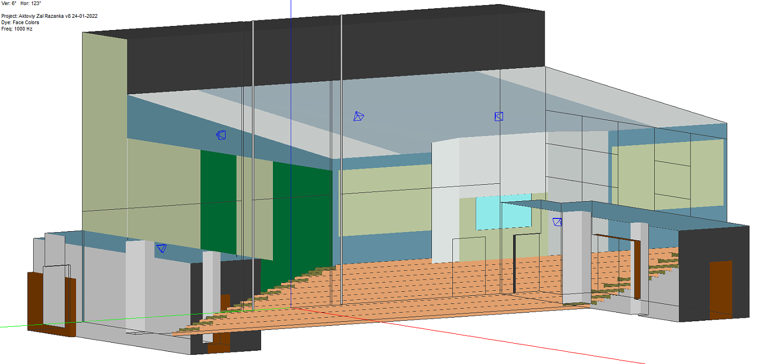 Acoustic decoration of the halls