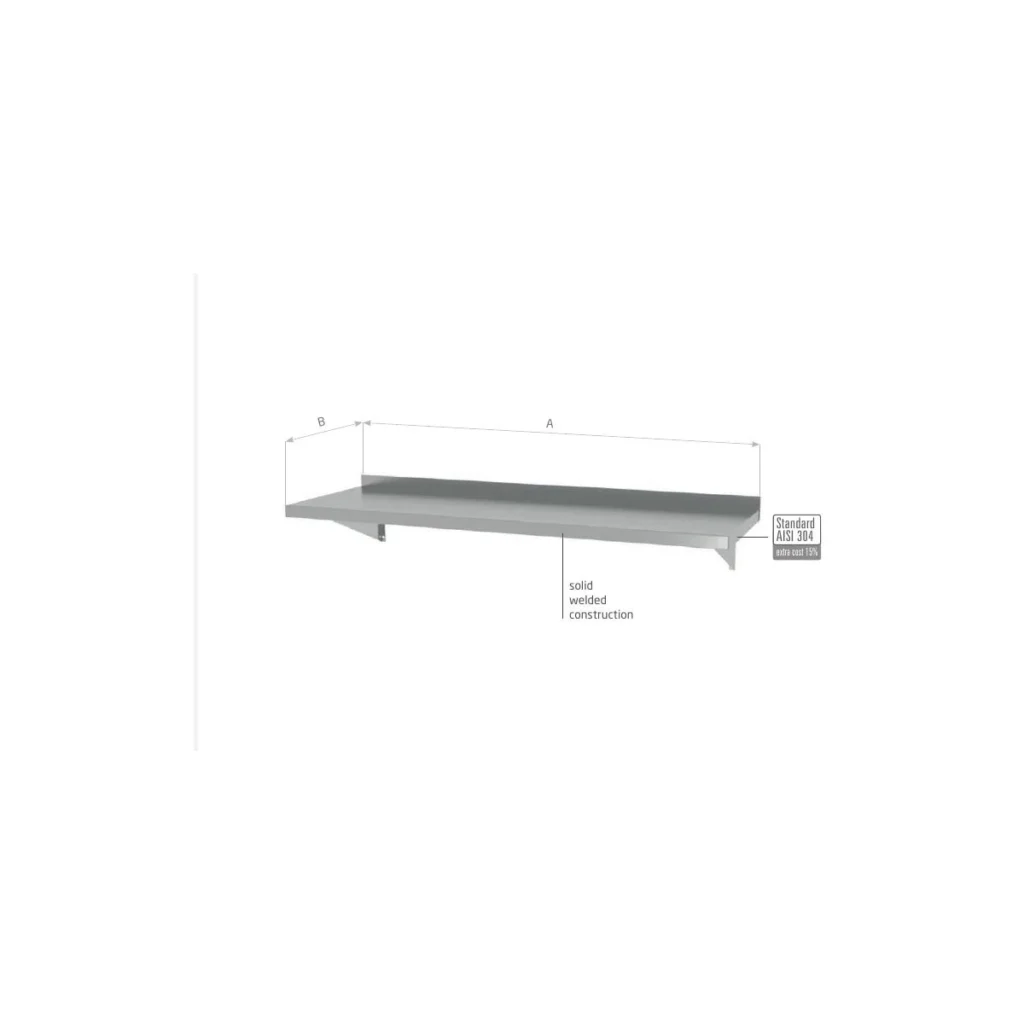 Одинарная настенная полка с кронштейнами Polgast POL-382 / POL-382-3