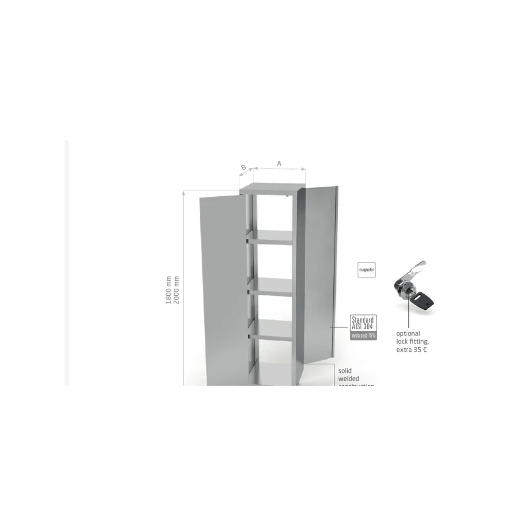 Double-sided cupboard with hinged door Polgast POL-E312-2-W
