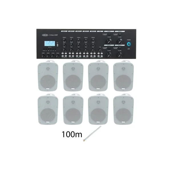 Sirus 4room Bundle L white – loudspeaker system set