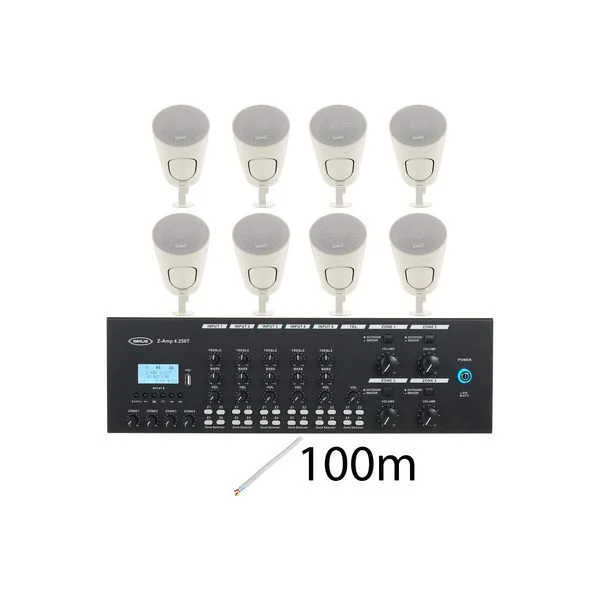 Sirus 4zone Drop Bundle M white – loudspeaker system set