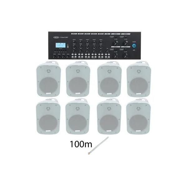 Sirus 4room Bundle M white – loudspeaker system set