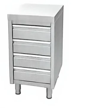 Stainless steel cabinet with 4 drawers — Without splashback (FCCTG-5060)