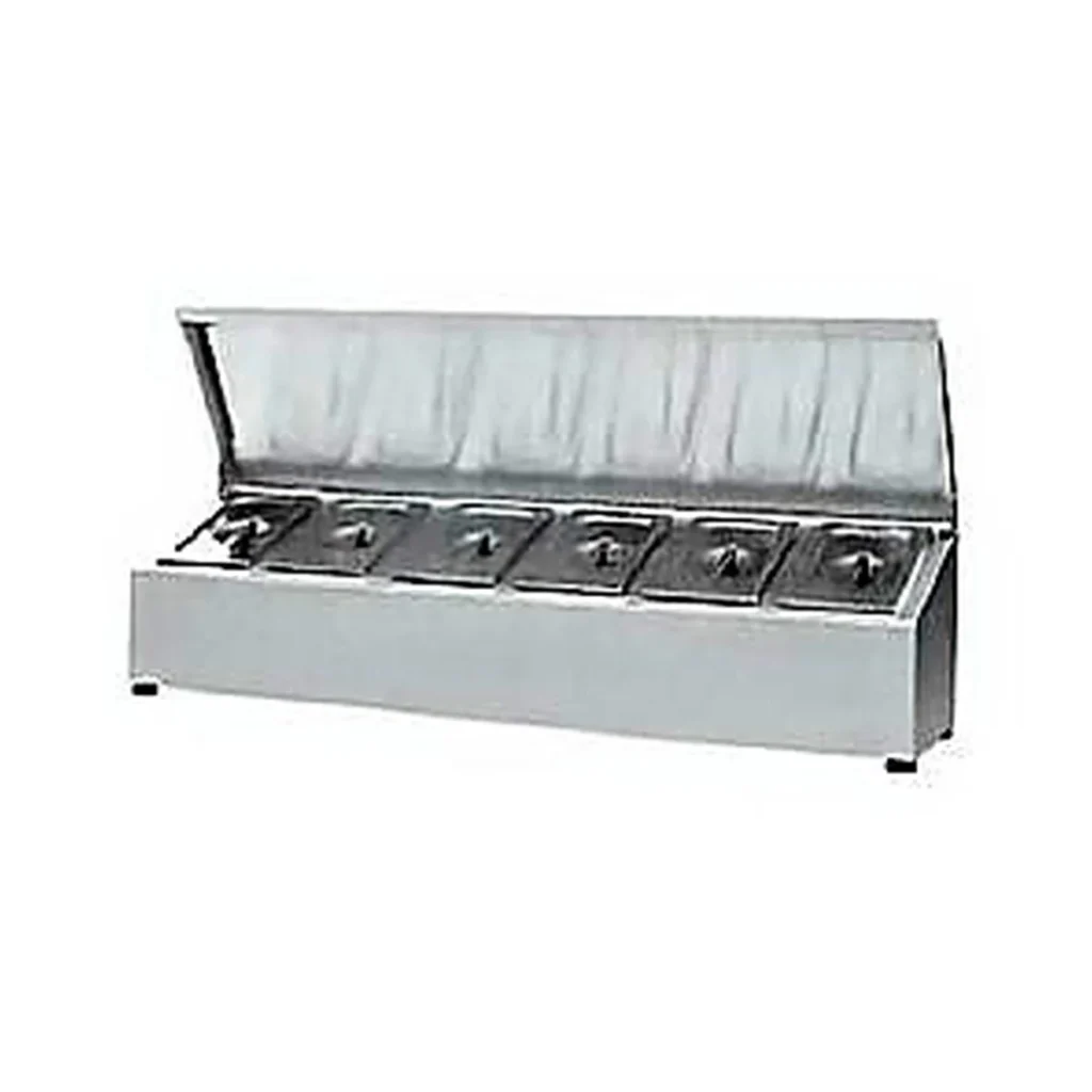 Stainless steel salad station without cover or feet (SDT-100)
