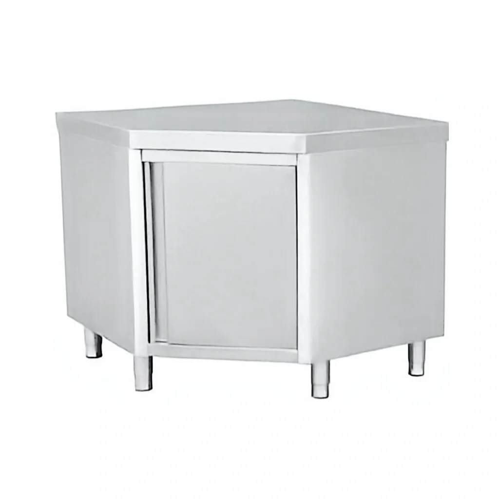 Stainless steel corner cabinet without splashback (GJG-7010) — additional image 1
