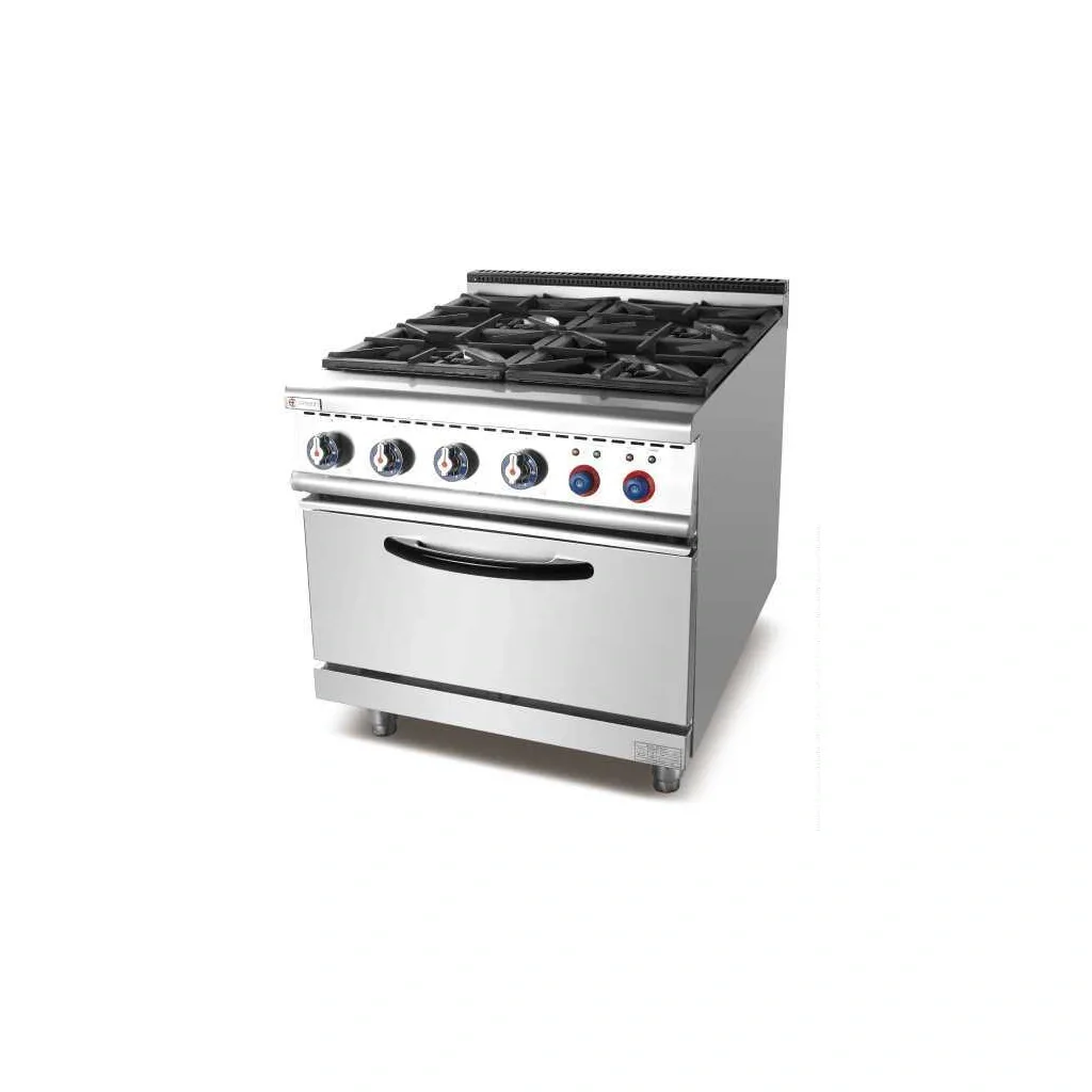 700-series gas four-burner range with electric oven (ZH-TQ-4E)