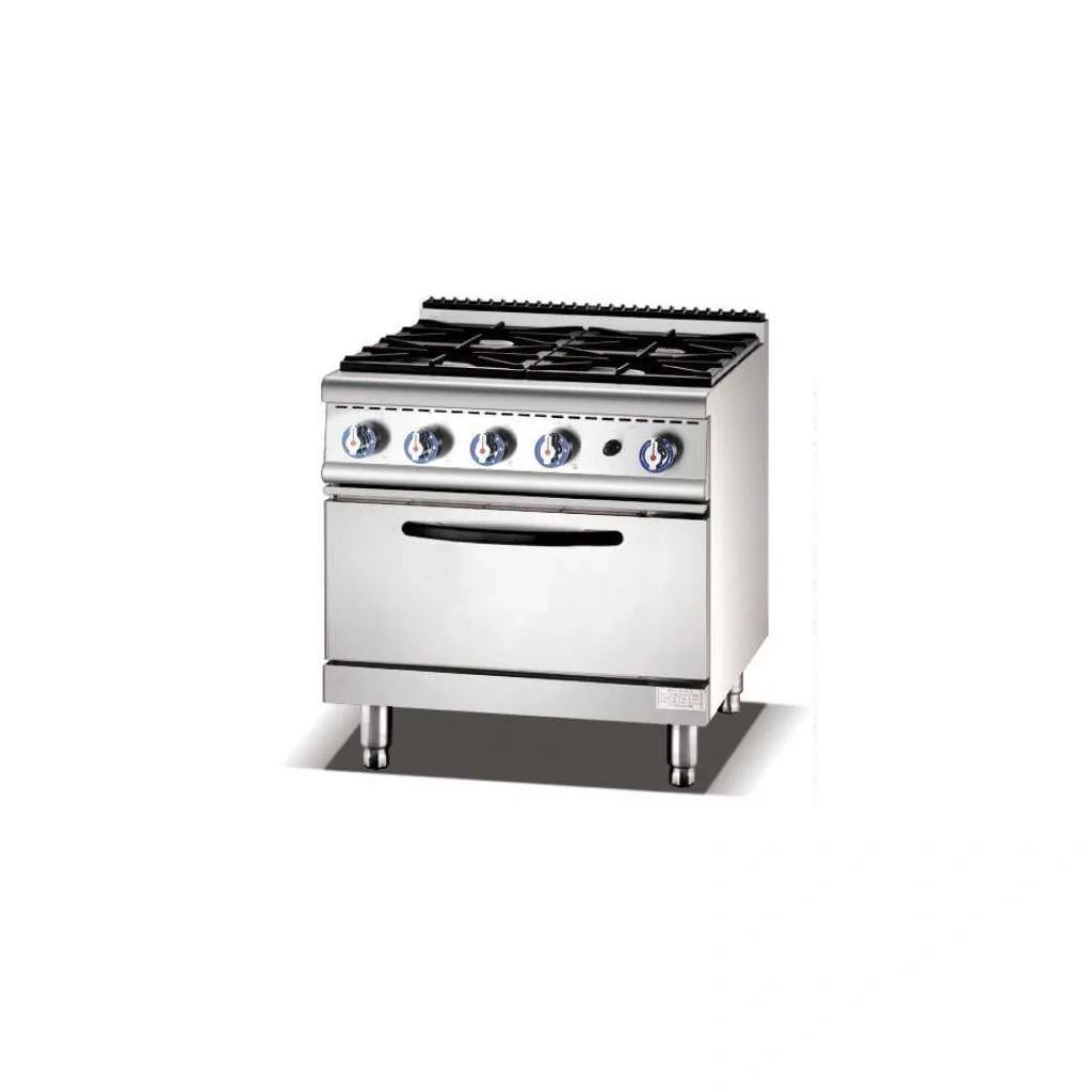 Cucina a gas serie 700, 4 fuochi, con bruciatori europei e forno (ZH-TA-4)
