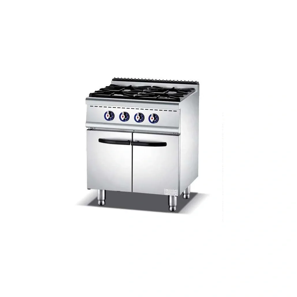 Cucina a gas serie 900, 4 fuochi, con bruciatori europei e armadio (ZH-RA-4A)