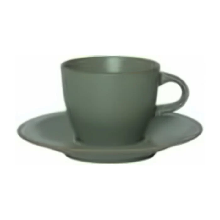 Kaffeetasse mit Untertasse 110 ml Matte Verde Bistro