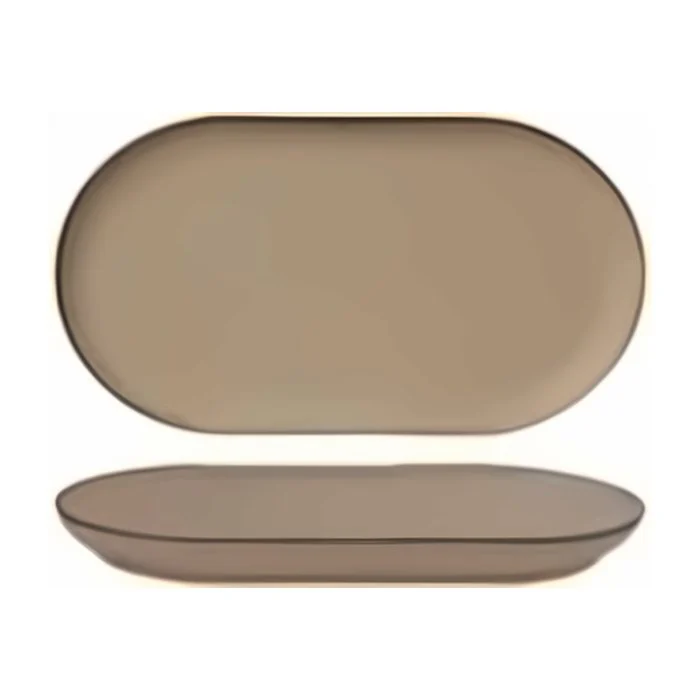 Овальная тарелка 30×16 см Matte Beige Bilbao