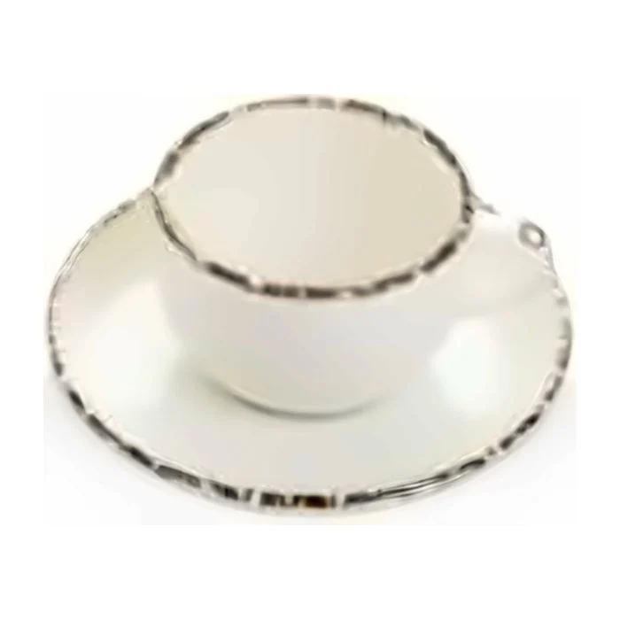 Coffee cup and saucer Enternasyonal Bone PS01564