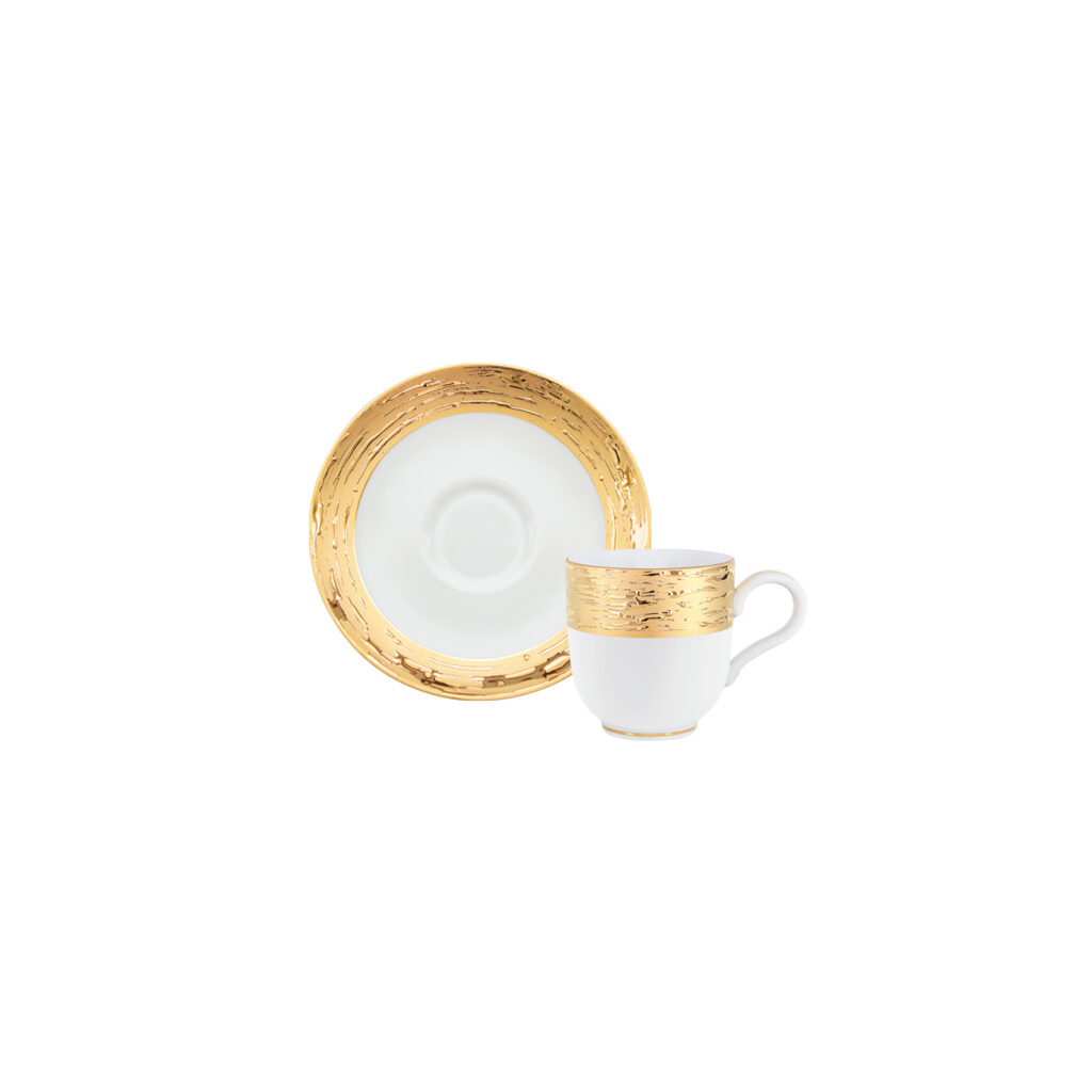 Porcel — Set of 6 Coffee Cup + Saucer Auratus — 039740524