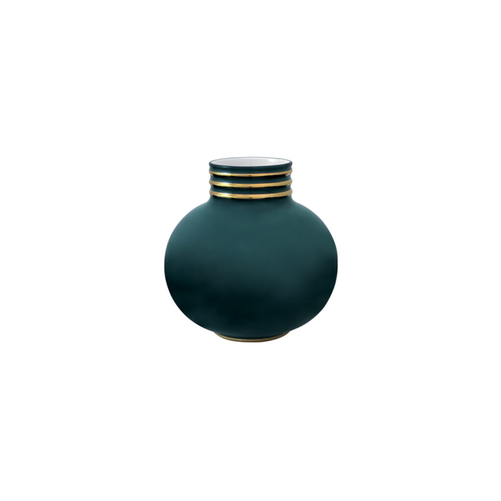 Porcel — Small Vase 14cm Arienne Peacock Gold — 751650660